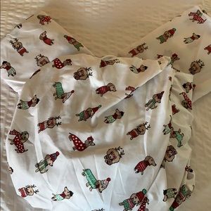 Christmas theme dog sheets (queen set)